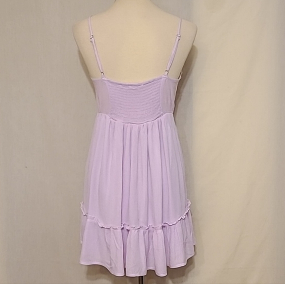 Timing Lavender Lace Bodice Mini Dress - Picture 4 of 11